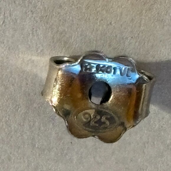 6 mm Cubic Zirconia Diamond earrings set in Sterling Silver - Picture 13 of 15